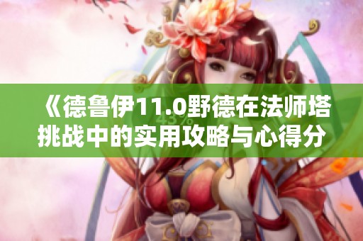 《德鲁伊11.0野德在法师塔挑战中的实用攻略与心得分享》