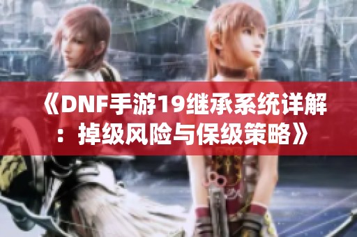 《DNF手游19继承系统详解：掉级风险与保级策略》