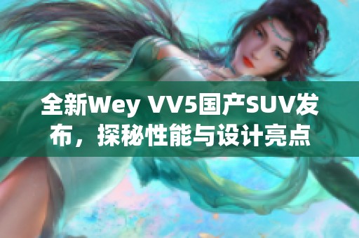 全新Wey VV5国产SUV发布，探秘性能与设计亮点