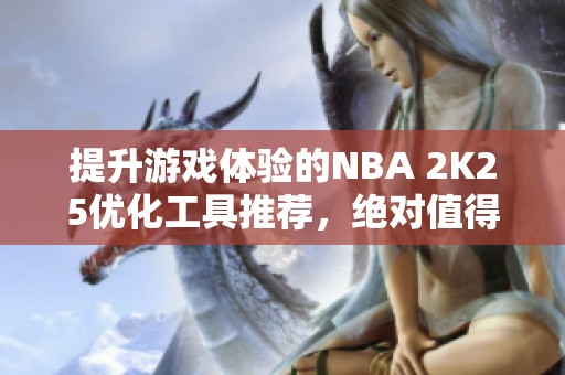 提升游戏体验的NBA 2K25优化工具推荐，绝对值得一试