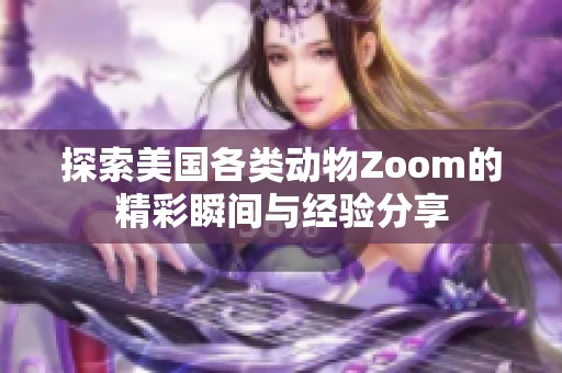 探索美国各类动物Zoom的精彩瞬间与经验分享