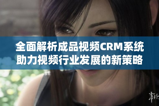 全面解析成品视频CRM系统助力视频行业发展的新策略