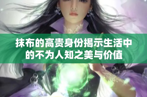 抹布的高贵身份揭示生活中的不为人知之美与价值