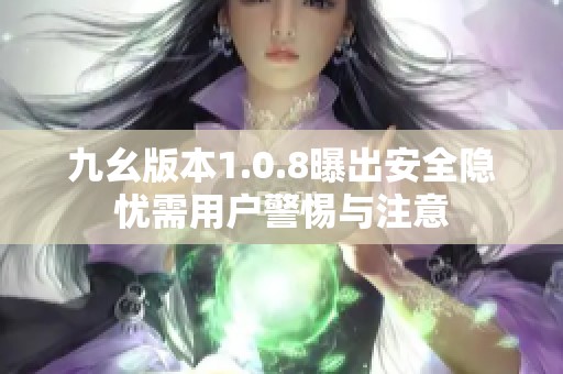 九幺版本1.0.8曝出安全隐忧需用户警惕与注意