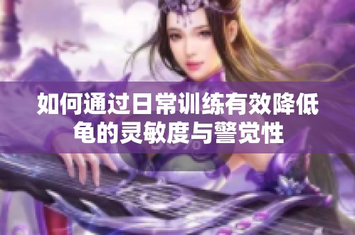 如何通过日常训练有效降低龟的灵敏度与警觉性