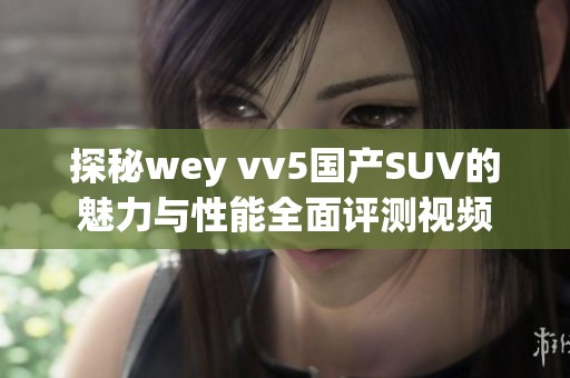 探秘wey vv5国产SUV的魅力与性能全面评测视频