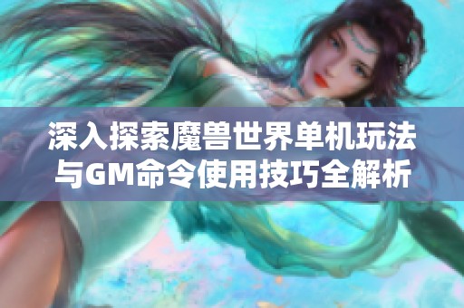 深入探索魔兽世界单机玩法与GM命令使用技巧全解析