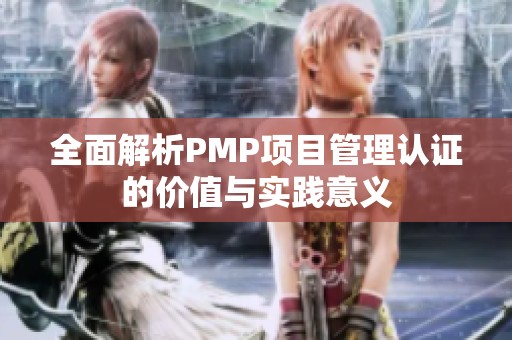 全面解析PMP项目管理认证的价值与实践意义