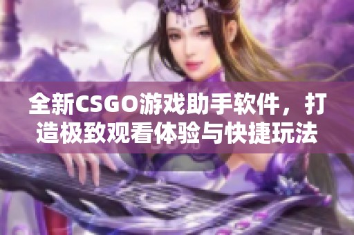 全新CSGO游戏助手软件，打造极致观看体验与快捷玩法