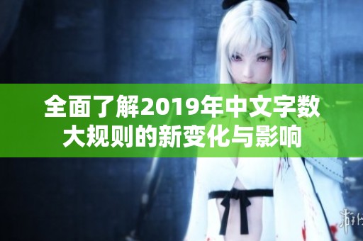 全面了解2019年中文字数大规则的新变化与影响