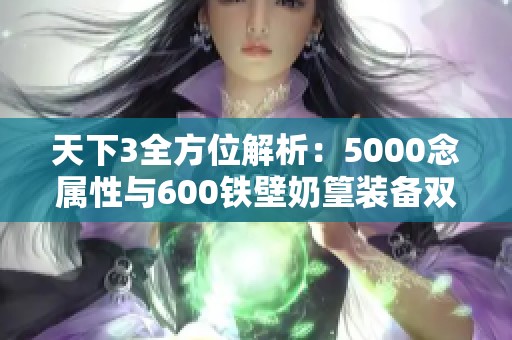 天下3全方位解析：5000念属性与600铁壁奶篁装备双手攻略