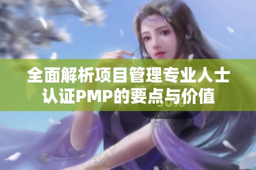 全面解析项目管理专业人士认证PMP的要点与价值