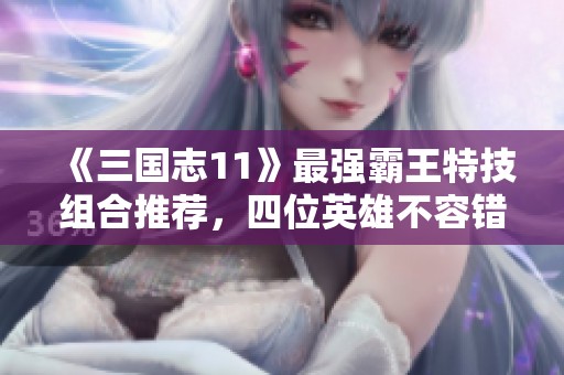 《三国志11》最强霸王特技组合推荐，四位英雄不容错过！