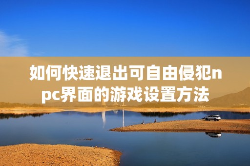 如何快速退出可自由侵犯npc界面的游戏设置方法