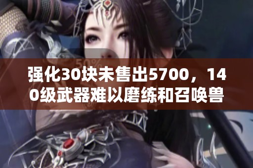 强化30块未售出5700，140级武器难以磨练和召唤兽问题显现