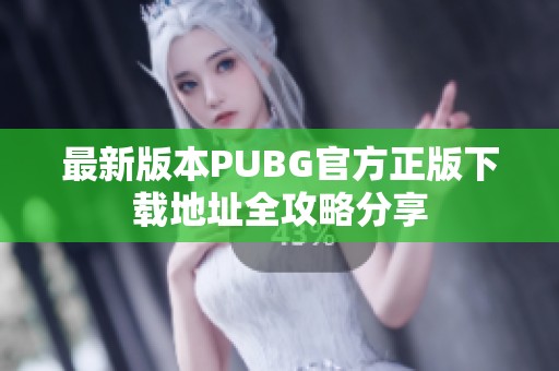 最新版本PUBG官方正版下载地址全攻略分享