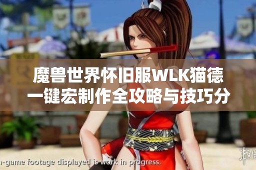 魔兽世界怀旧服WLK猫德一键宏制作全攻略与技巧分享