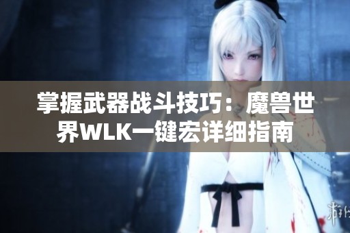 掌握武器战斗技巧：魔兽世界WLK一键宏详细指南