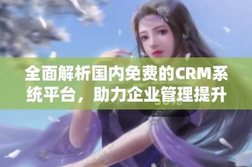 全面解析国内免费的CRM系统平台，助力企业管理提升