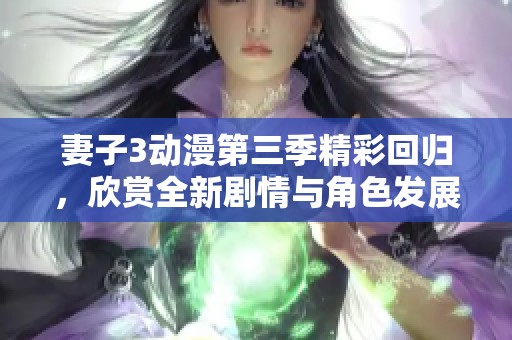 妻子3动漫第三季精彩回归，欣赏全新剧情与角色发展