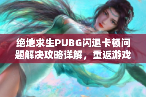 绝地求生PUBG闪退卡顿问题解决攻略详解，重返游戏不再烦恼