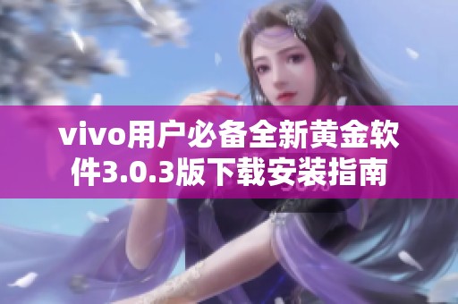 vivo用户必备全新黄金软件3.0.3版下载安装指南