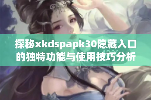 探秘xkdspapk30隐藏入口的独特功能与使用技巧分析