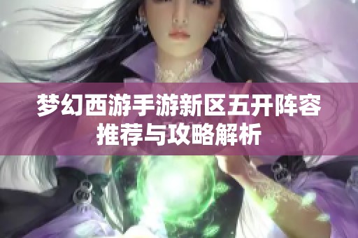 梦幻西游手游新区五开阵容推荐与攻略解析