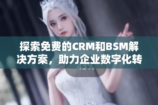 探索免费的CRM和BSM解决方案，助力企业数字化转型