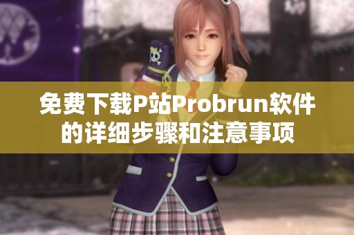 免费下载P站Probrun软件的详细步骤和注意事项