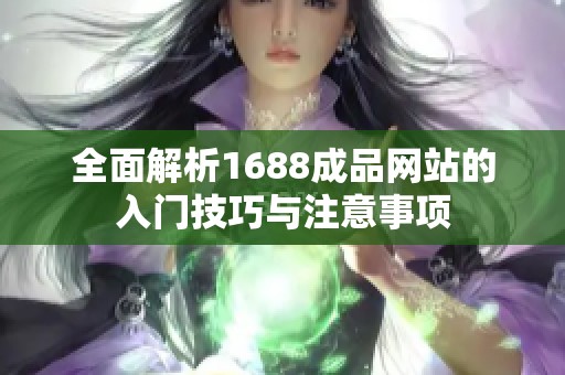 全面解析1688成品网站的入门技巧与注意事项