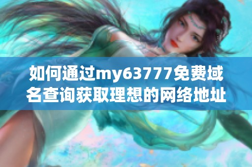 如何通过my63777免费域名查询获取理想的网络地址