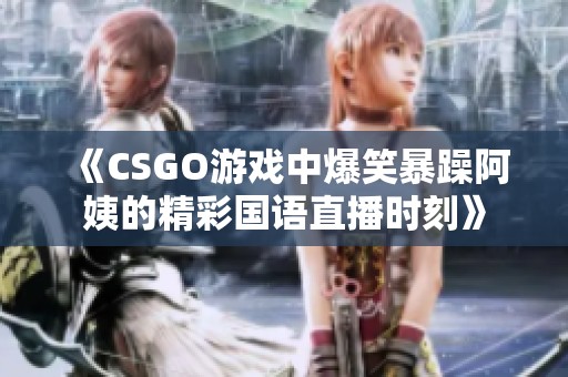 《CSGO游戏中爆笑暴躁阿姨的精彩国语直播时刻》