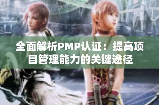 全面解析PMP认证：提高项目管理能力的关键途径