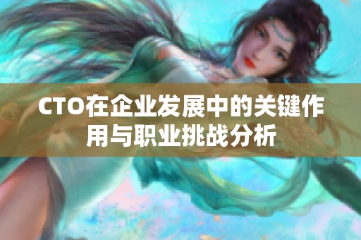 CTO在企业发展中的关键作用与职业挑战分析