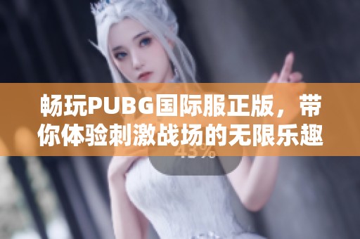 畅玩PUBG国际服正版，带你体验刺激战场的无限乐趣