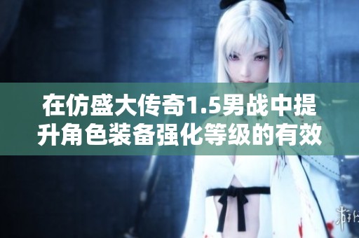 在仿盛大传奇1.5男战中提升角色装备强化等级的有效方法分析