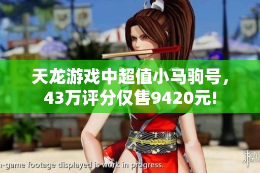 天龙游戏中超值小马驹号，43万评分仅售9420元!