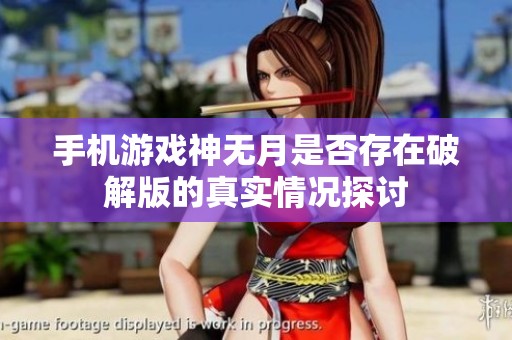 手机游戏神无月是否存在破解版的真实情况探讨