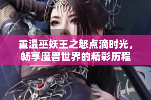 重温巫妖王之怒点滴时光，畅享魔兽世界的精彩历程