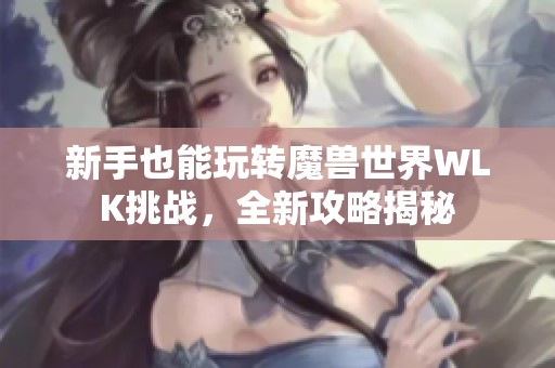 新手也能玩转魔兽世界WLK挑战，全新攻略揭秘