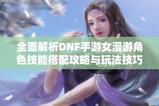 全面解析DNF手游女漫游角色技能搭配攻略与玩法技巧