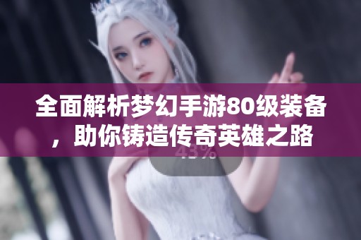 全面解析梦幻手游80级装备，助你铸造传奇英雄之路