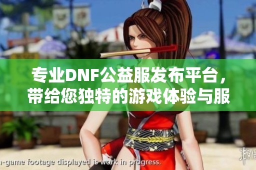 专业DNF公益服发布平台，带给您独特的游戏体验与服务
