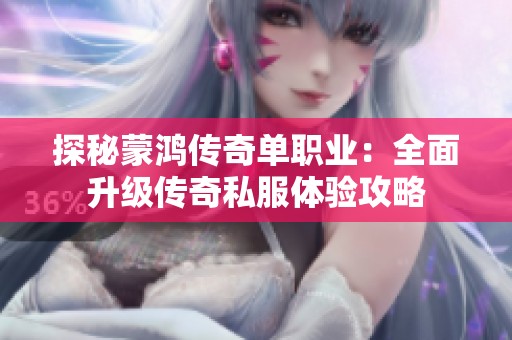 探秘蒙鸿传奇单职业：全面升级传奇私服体验攻略