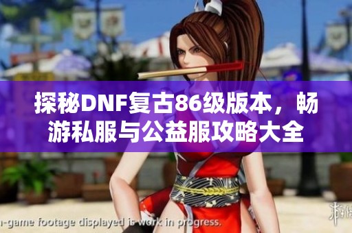探秘DNF复古86级版本，畅游私服与公益服攻略大全