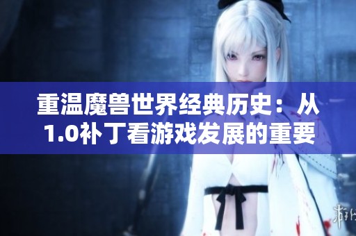 重温魔兽世界经典历史：从1.0补丁看游戏发展的重要里程碑
