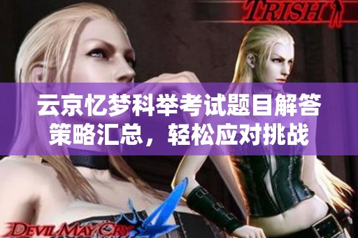 云京忆梦科举考试题目解答策略汇总，轻松应对挑战