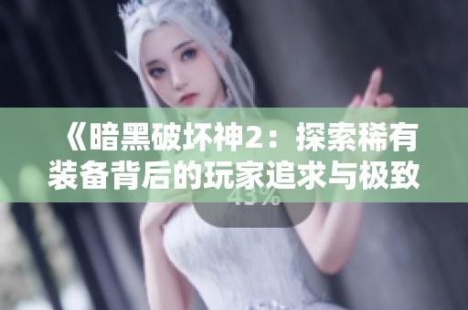 《暗黑破坏神2：探索稀有装备背后的玩家追求与极致体验》