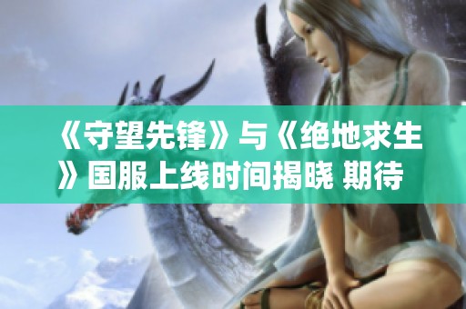 《守望先锋》与《绝地求生》国服上线时间揭晓 期待 gamers 福音